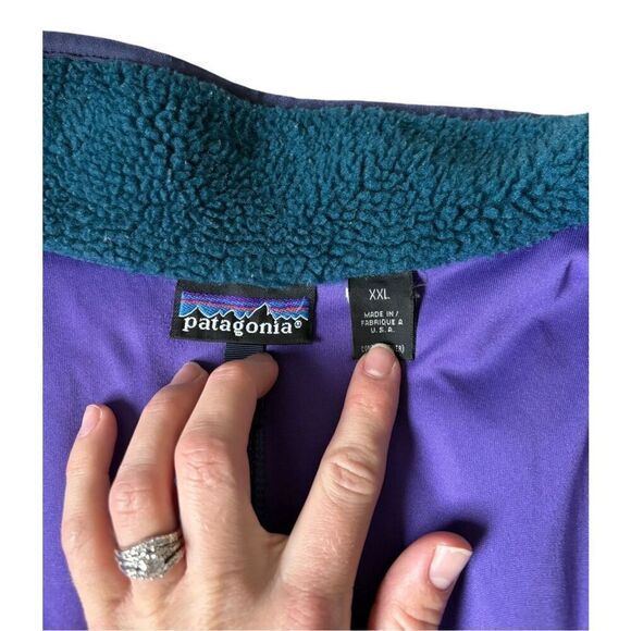 VTG 90's Patagonia PEF Full Zip Deep Pile Retro X Fleece Jacket Made in USA XXL - Picture 3 of 10